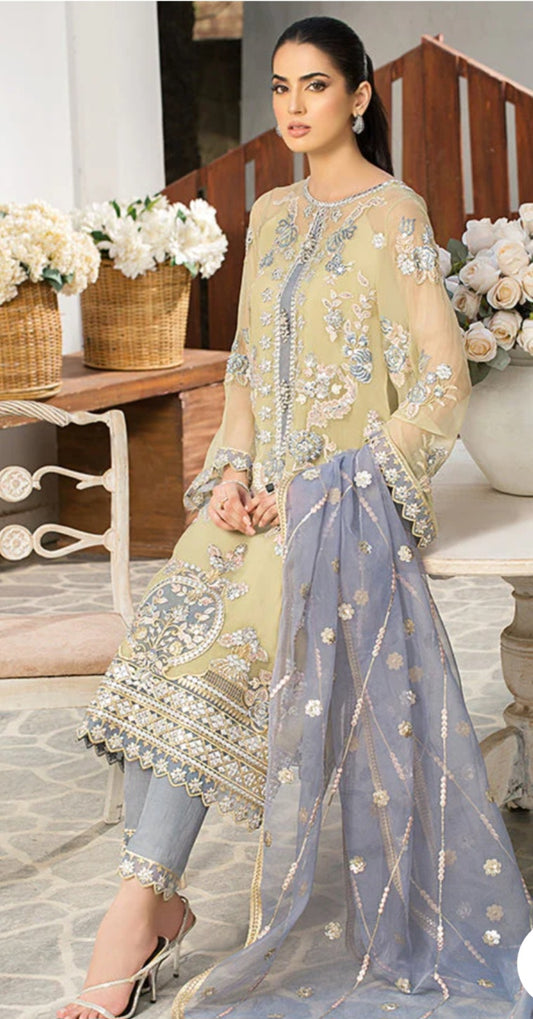 Pakistani traditional embroidery suit