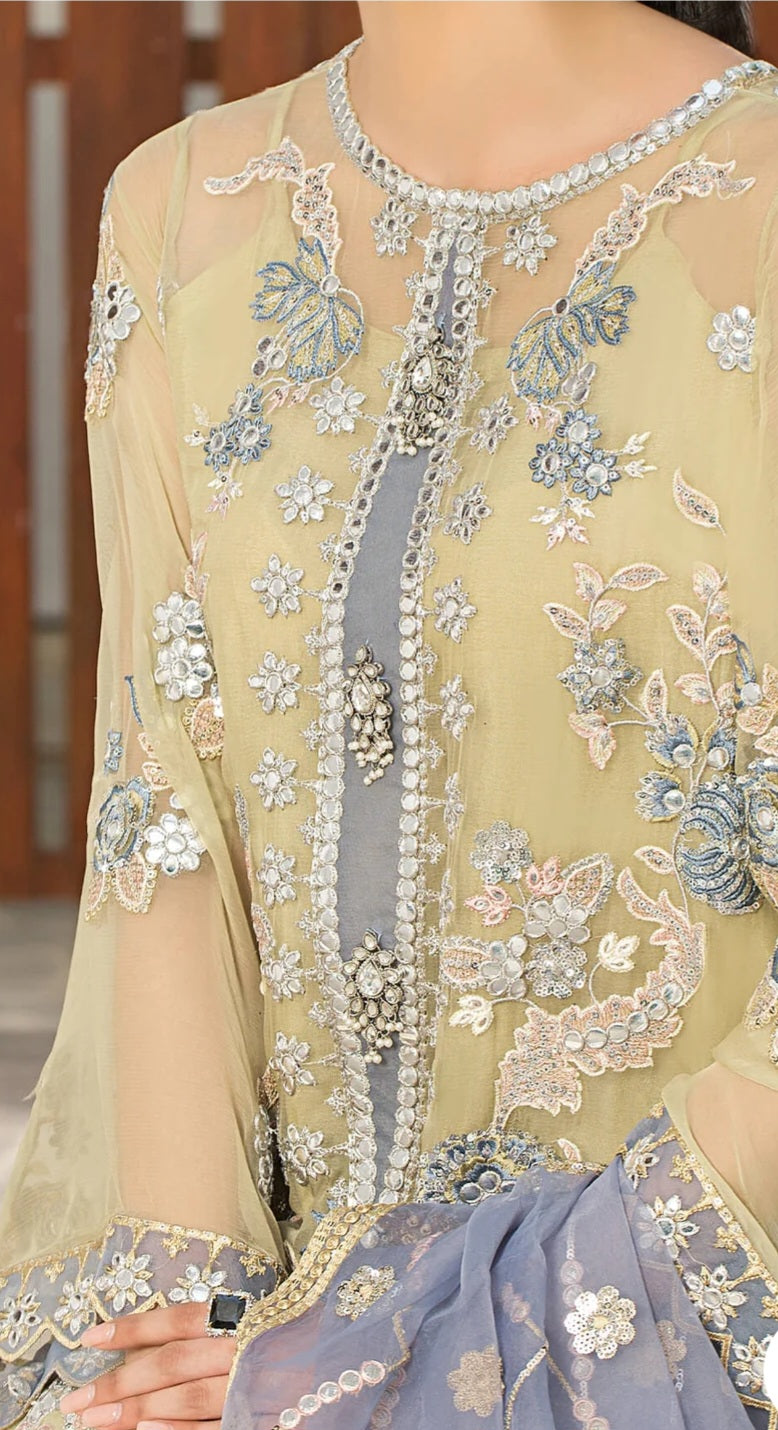 Pakistani traditional embroidery suit