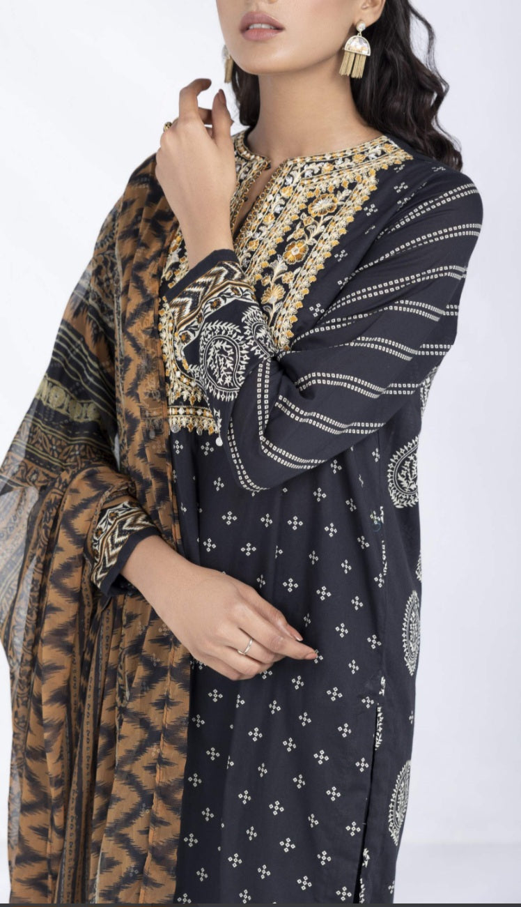 Pakistani traditional embroidery suit