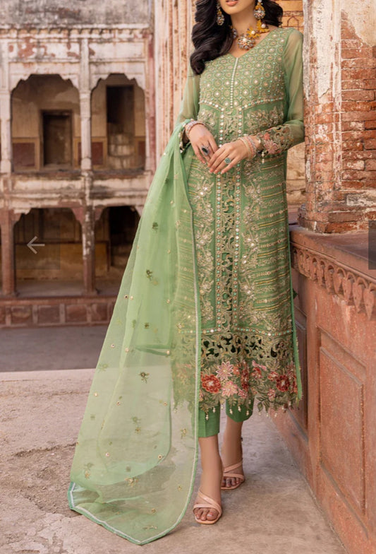 Pakistani traditional embroidery suit