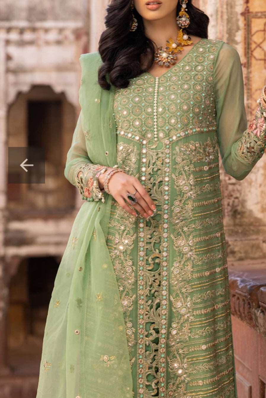 Pakistani traditional embroidery suit
