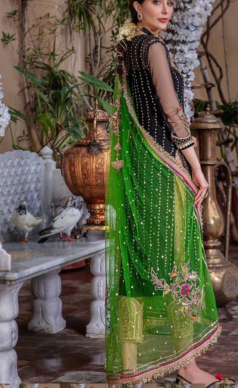 Pakistani traditional embroidery suit