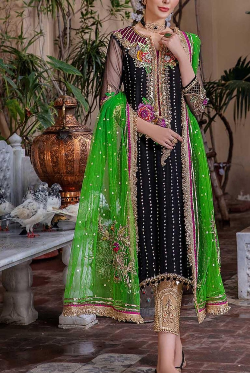 Pakistani traditional embroidery suit