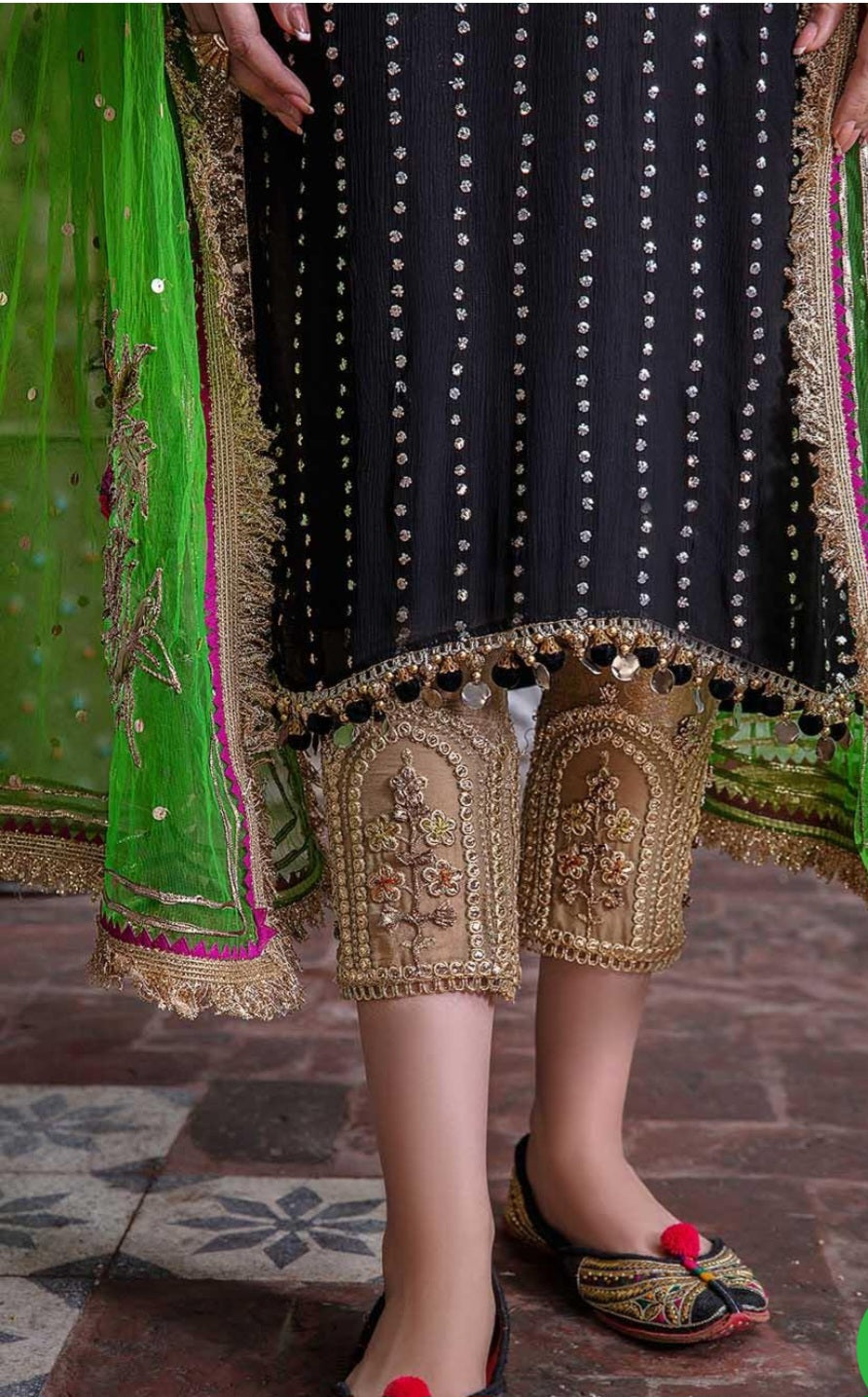 Pakistani traditional embroidery suit