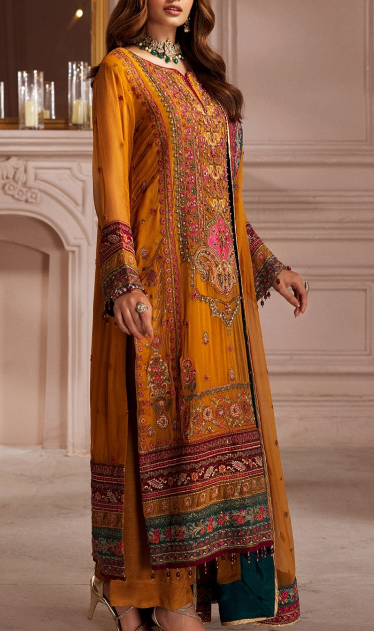 Pakistani traditional embroidery suit