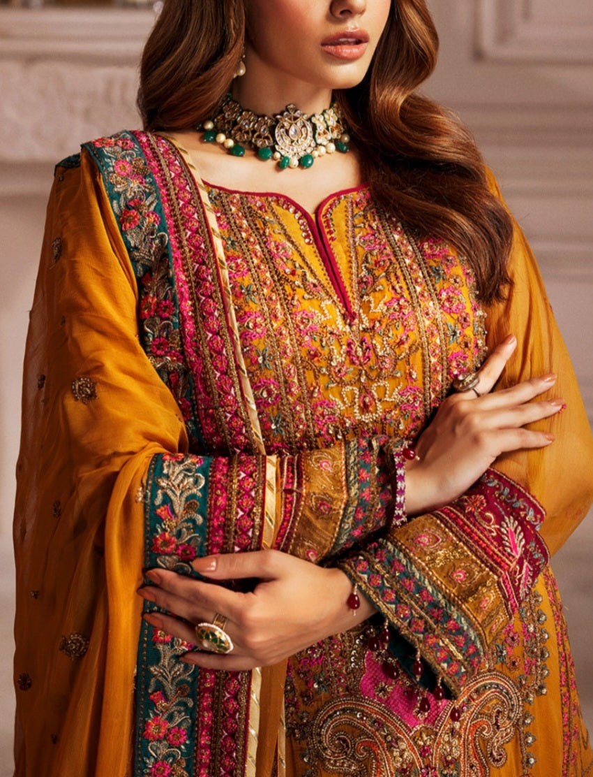 Pakistani traditional embroidery suit