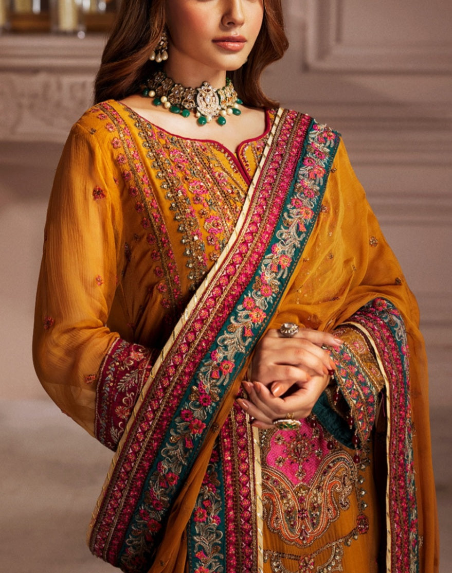 Pakistani traditional embroidery suit
