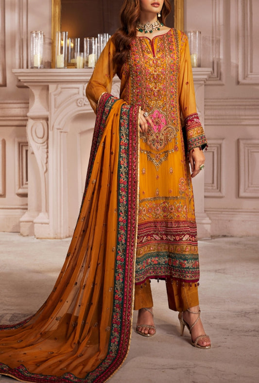 Pakistani traditional embroidery suit