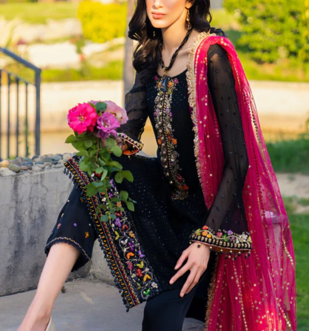 Pakistani traditional embroidery suit