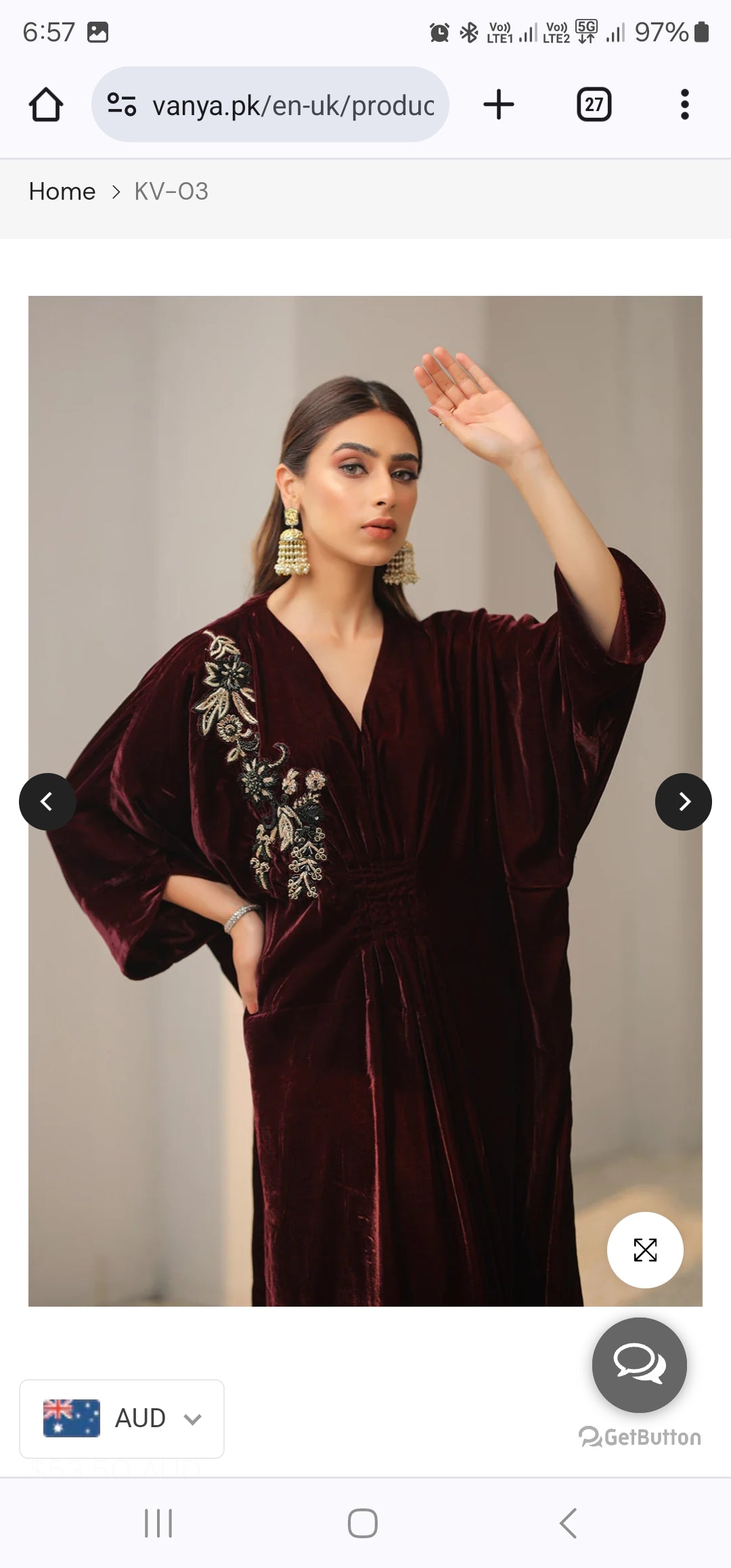 Pakistani/Indian traditional women kaftan