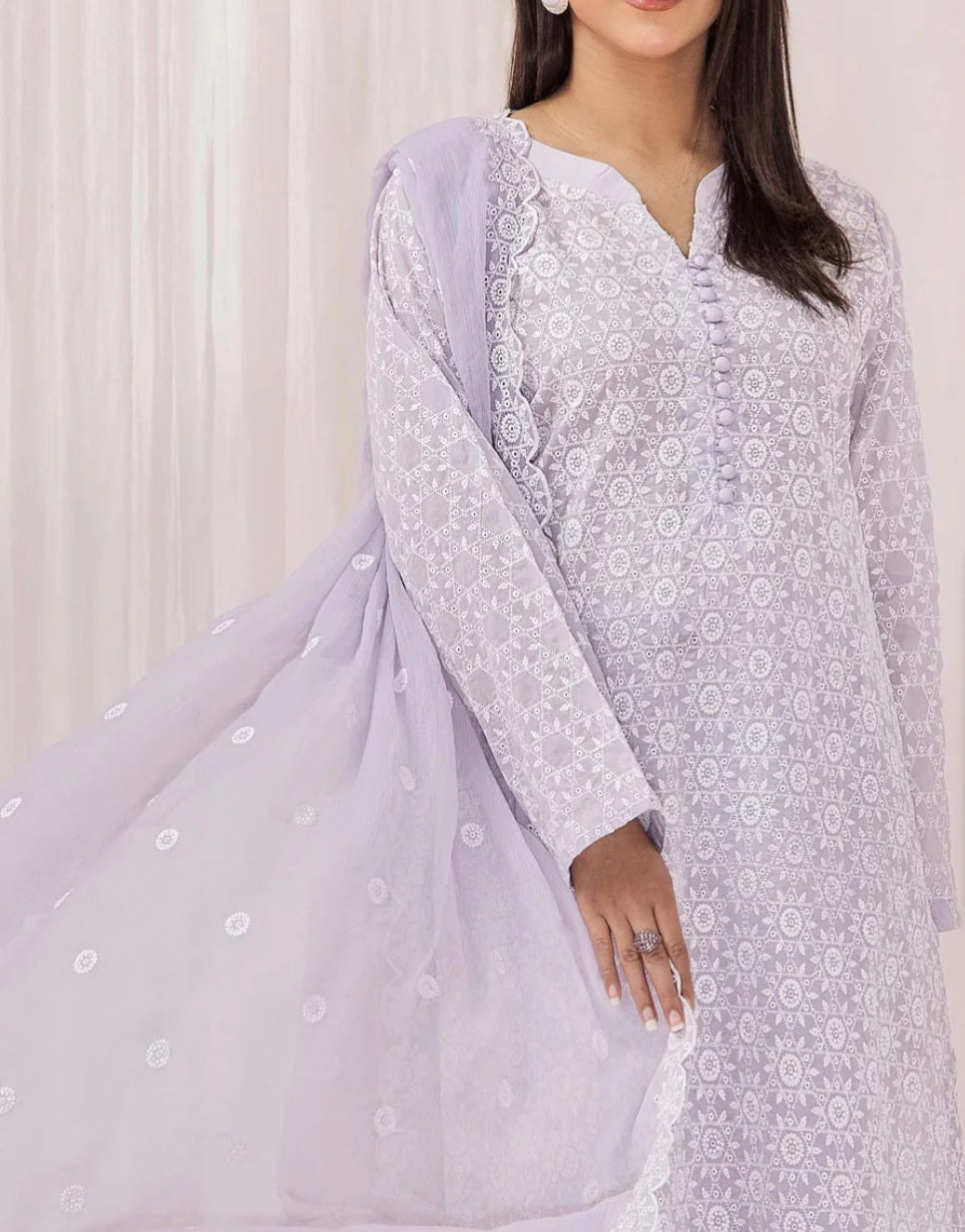 Pakistani traditional embroidery suit