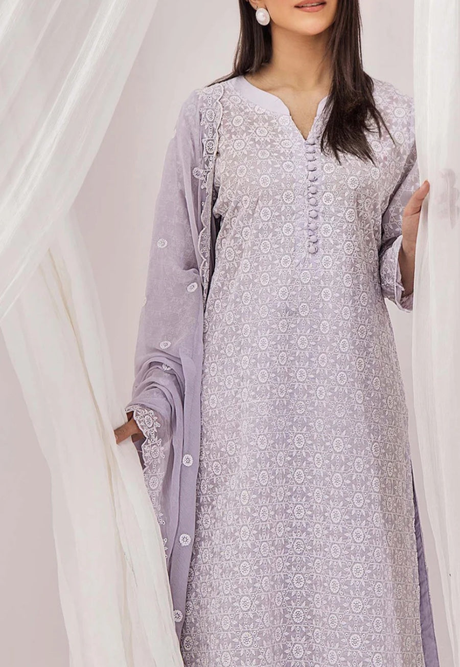 Pakistani traditional embroidery suit