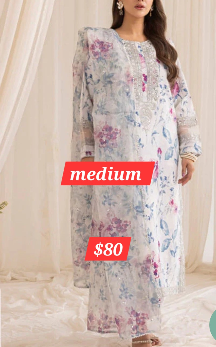 Silk lawn suit