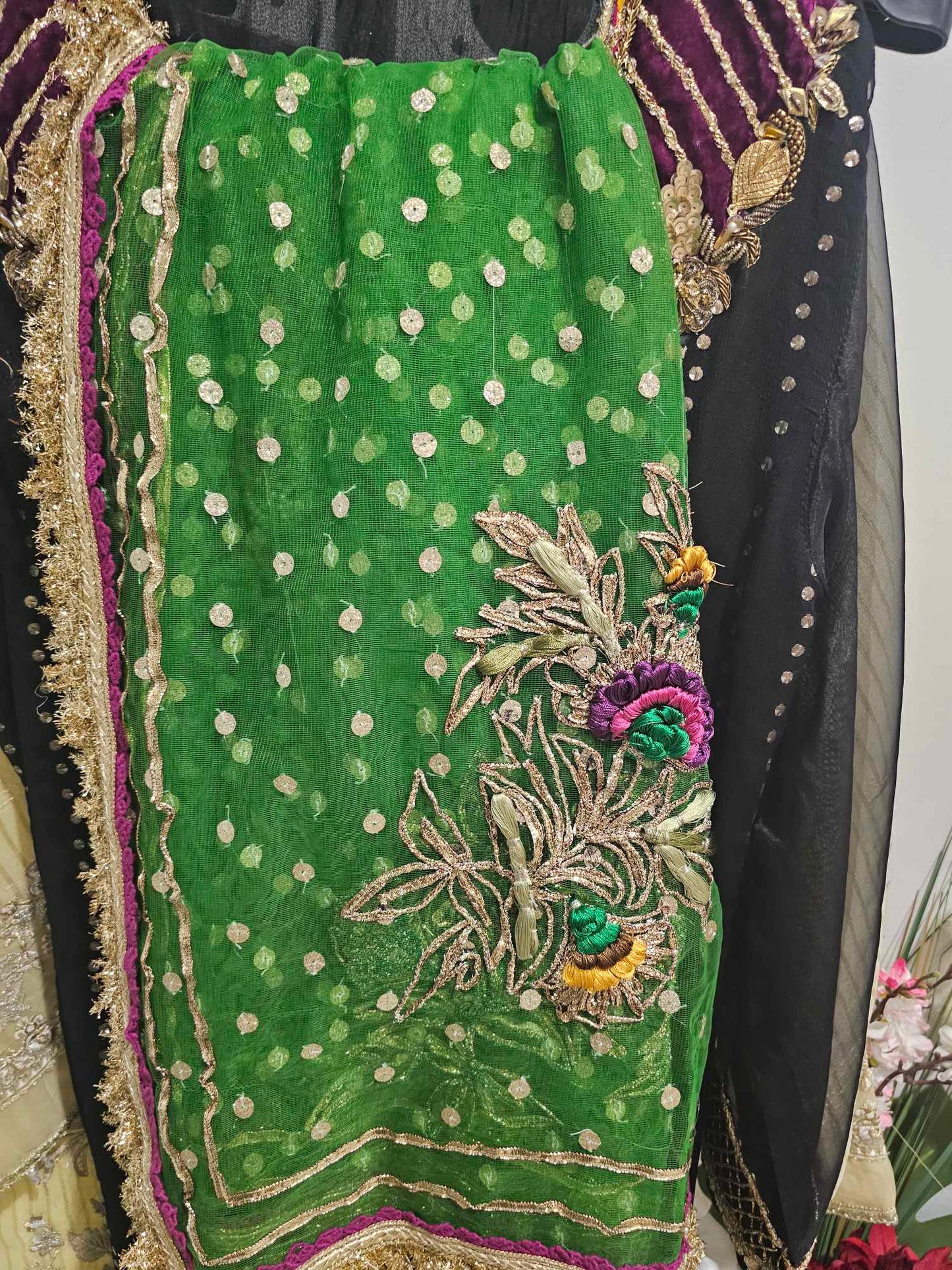 Pakistani traditional embroidery suit
