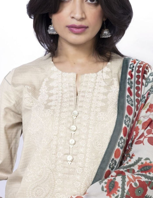 Pakistani traditional embroidery suit