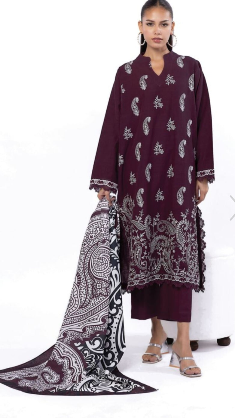 Pakistani traditional embroidery suit