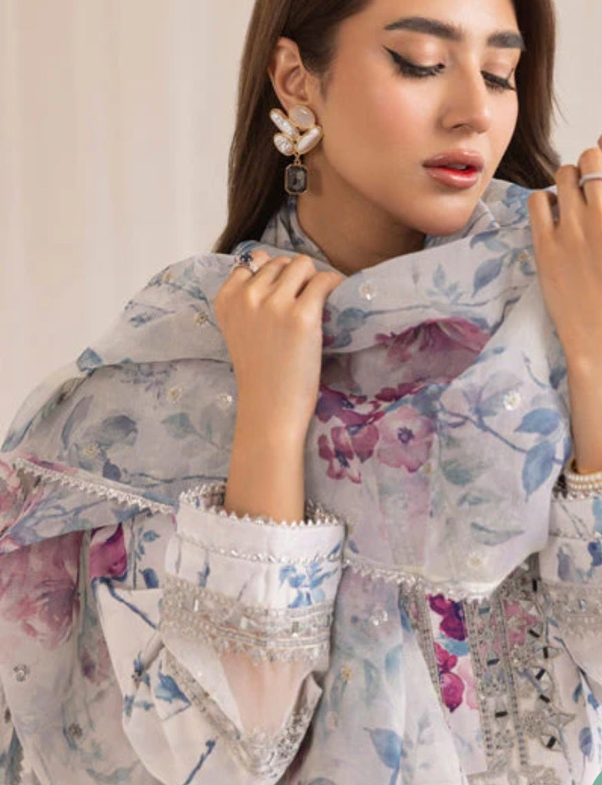 Silk lawn suit