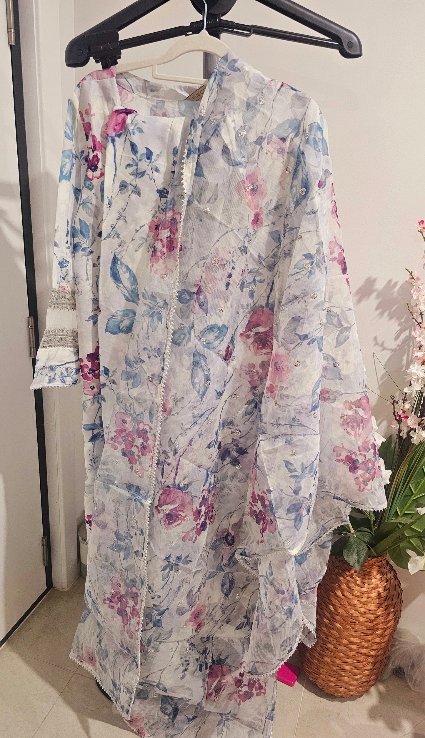 Silk lawn suit