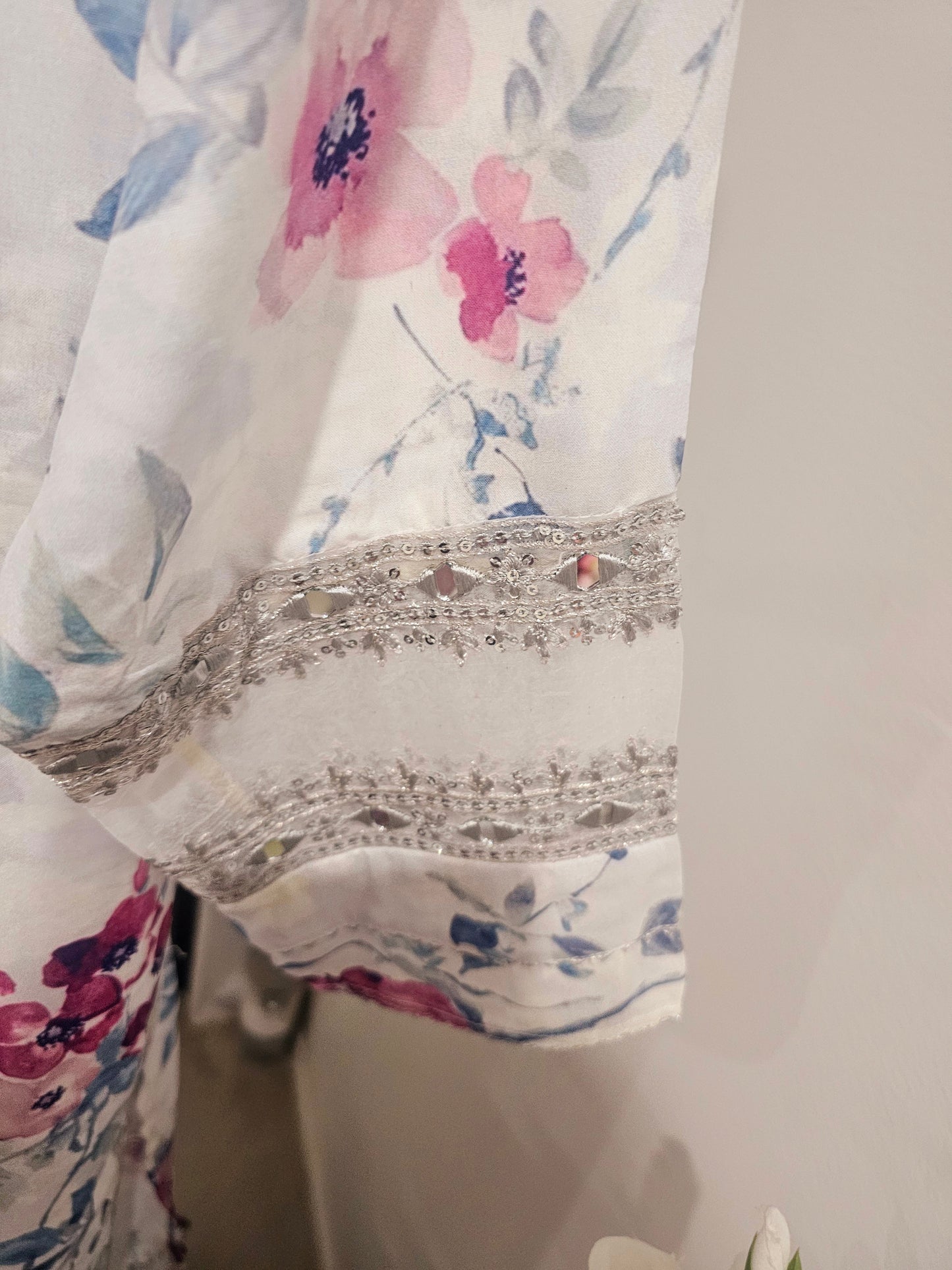 Silk lawn suit