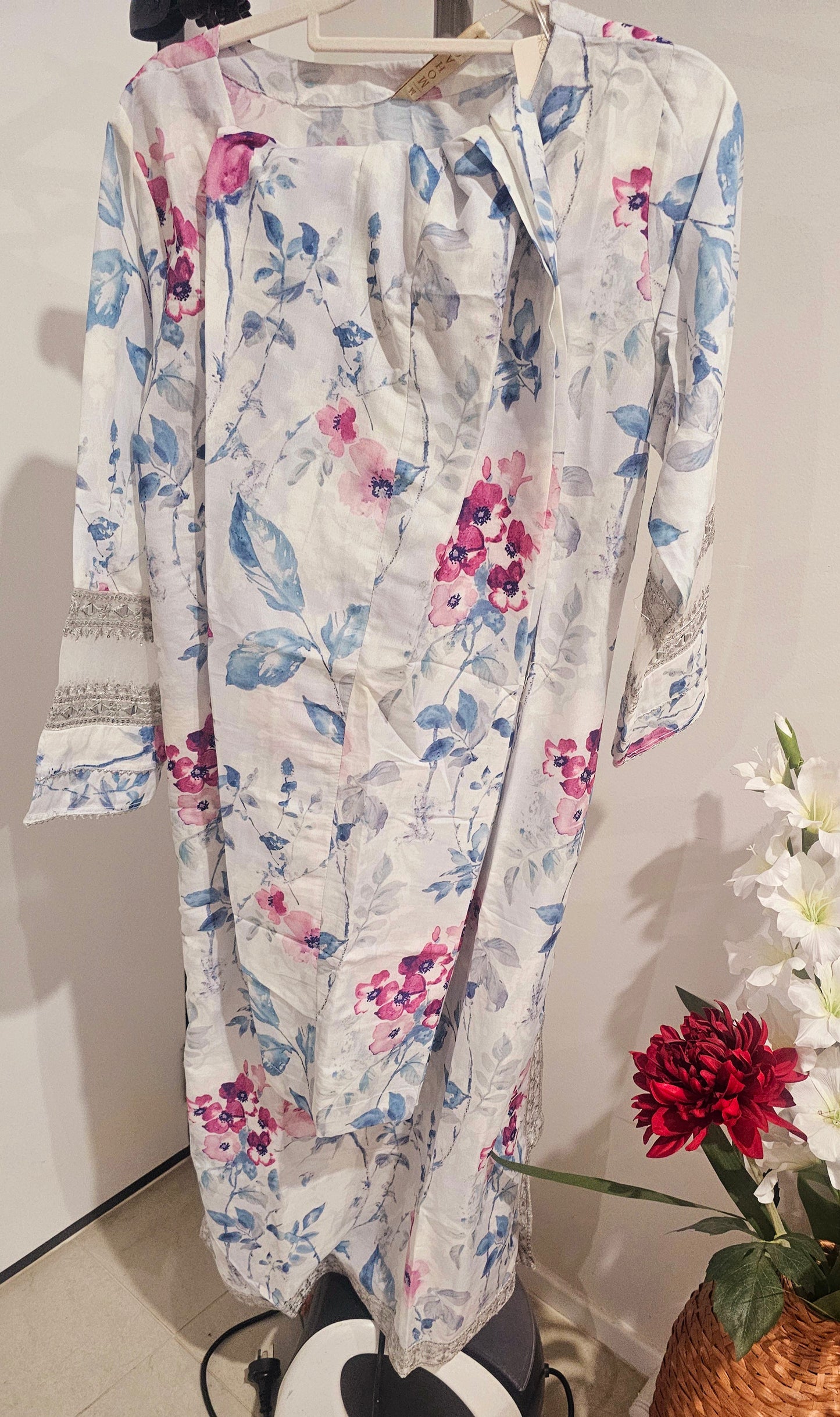 Silk lawn suit