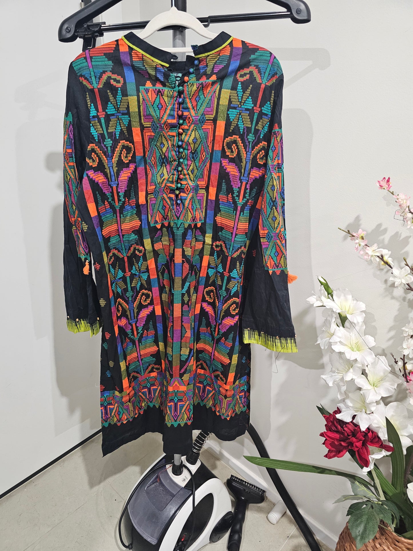 Pakistani traditional embroidery suit