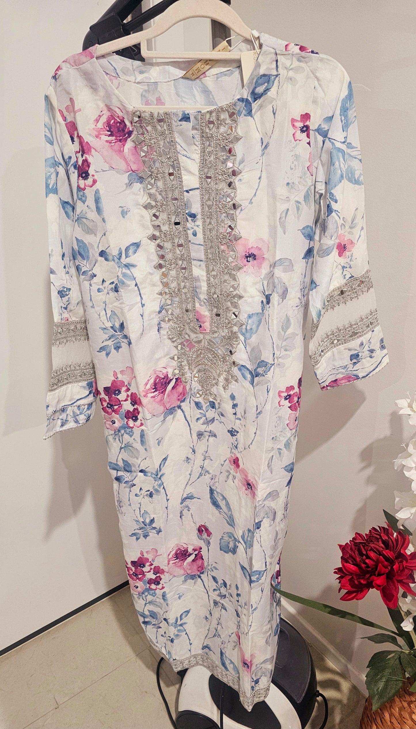 Silk lawn suit