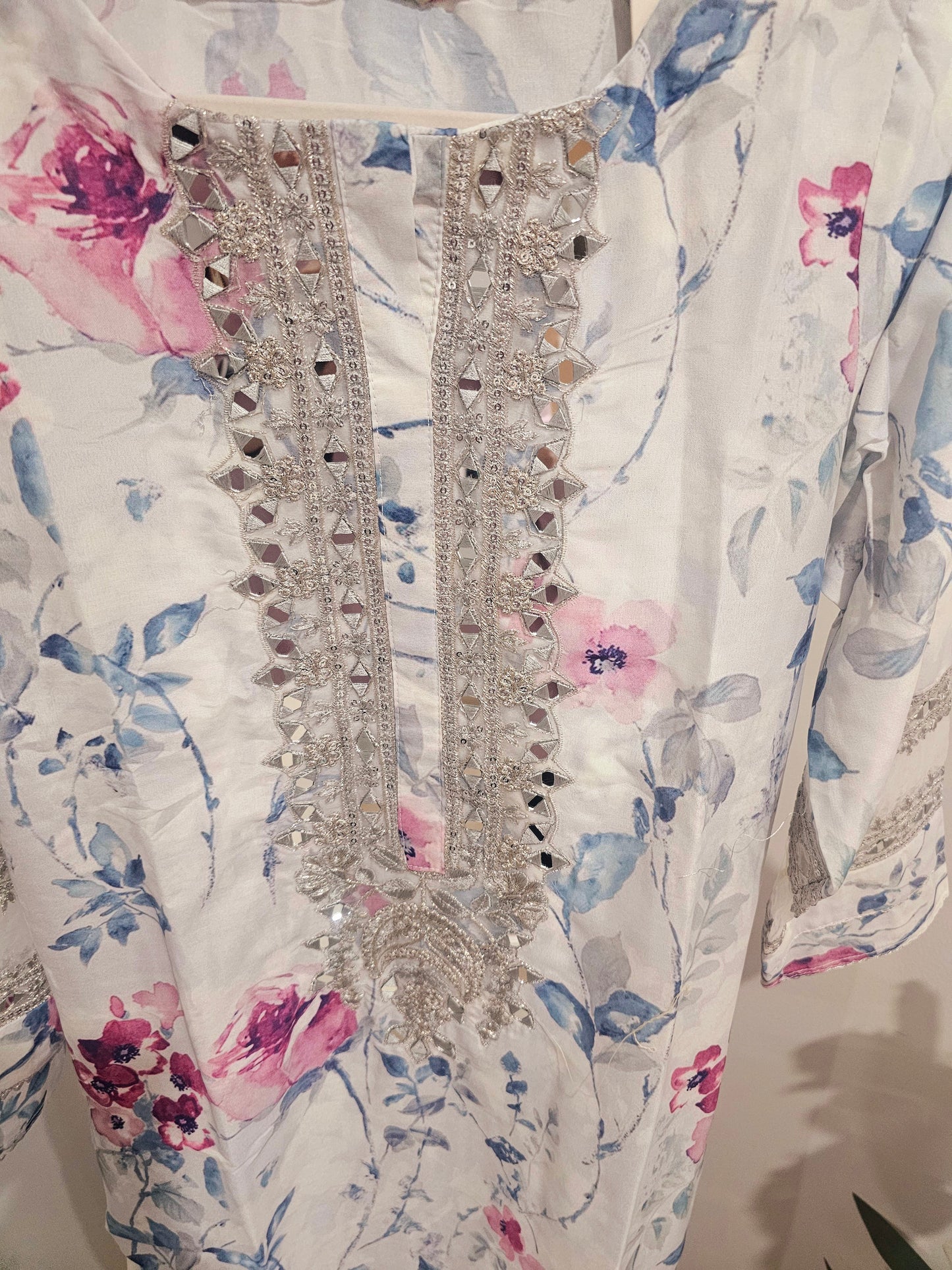 Silk lawn suit