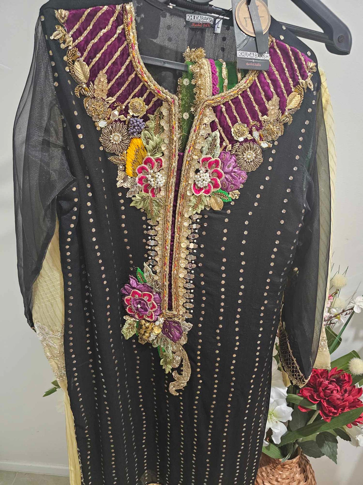 Pakistani traditional embroidery suit